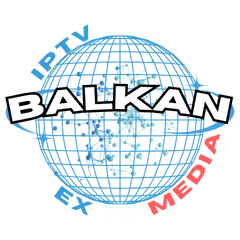 "IPTV BALKAN EX YU MEDIA LOGO - Logo koji predstavlja IPTV usluge na Balkanu, sa fokusom na bivšim jugoslovenskim republikama."